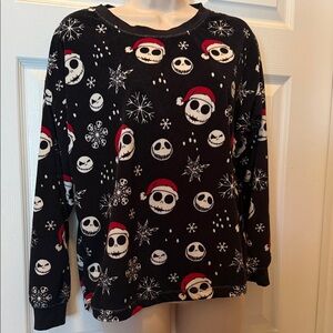 Disney The Night Before Christmas Velour Pajama Top (sz med)